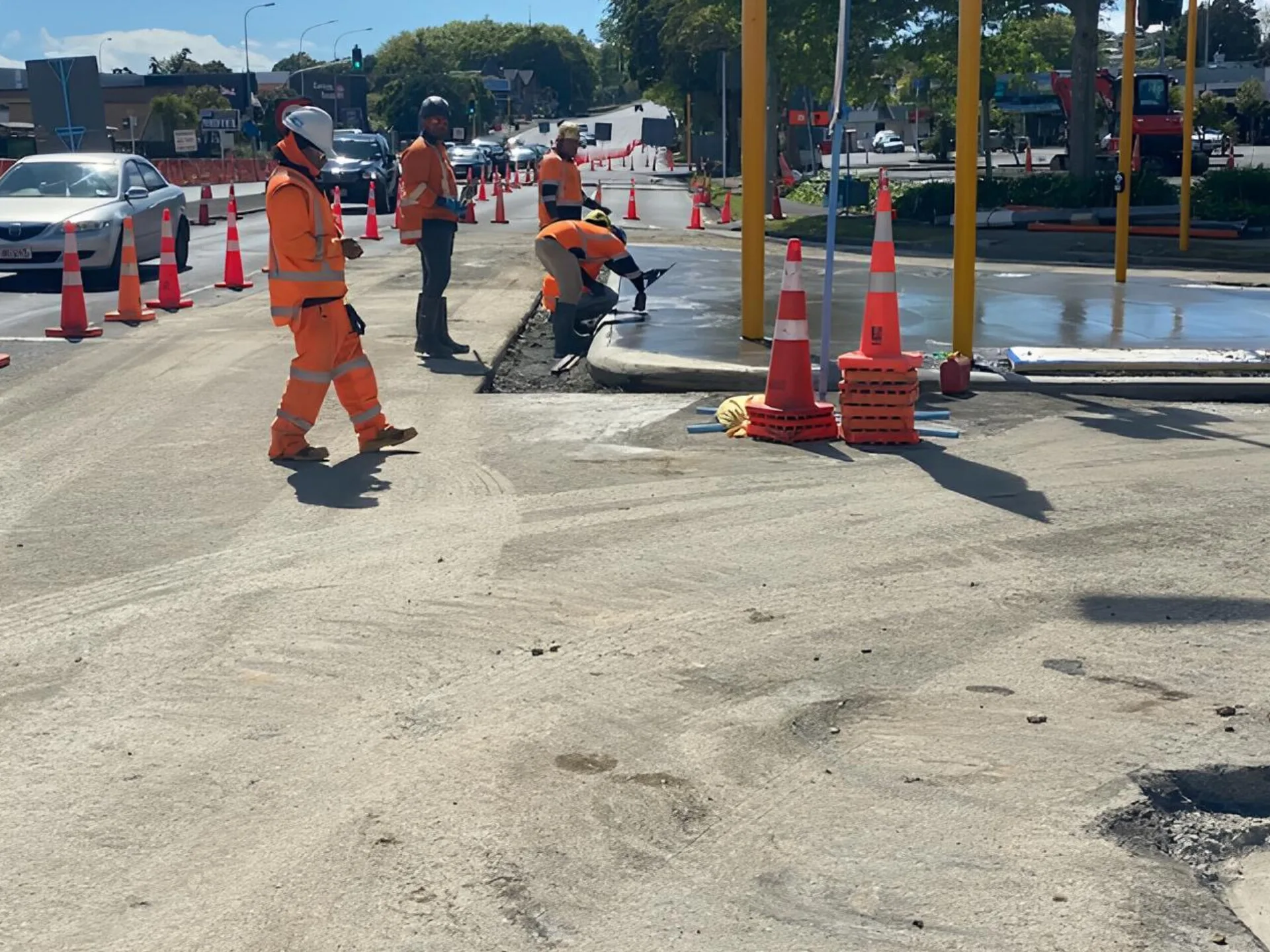 Commercial concrete and civil works project