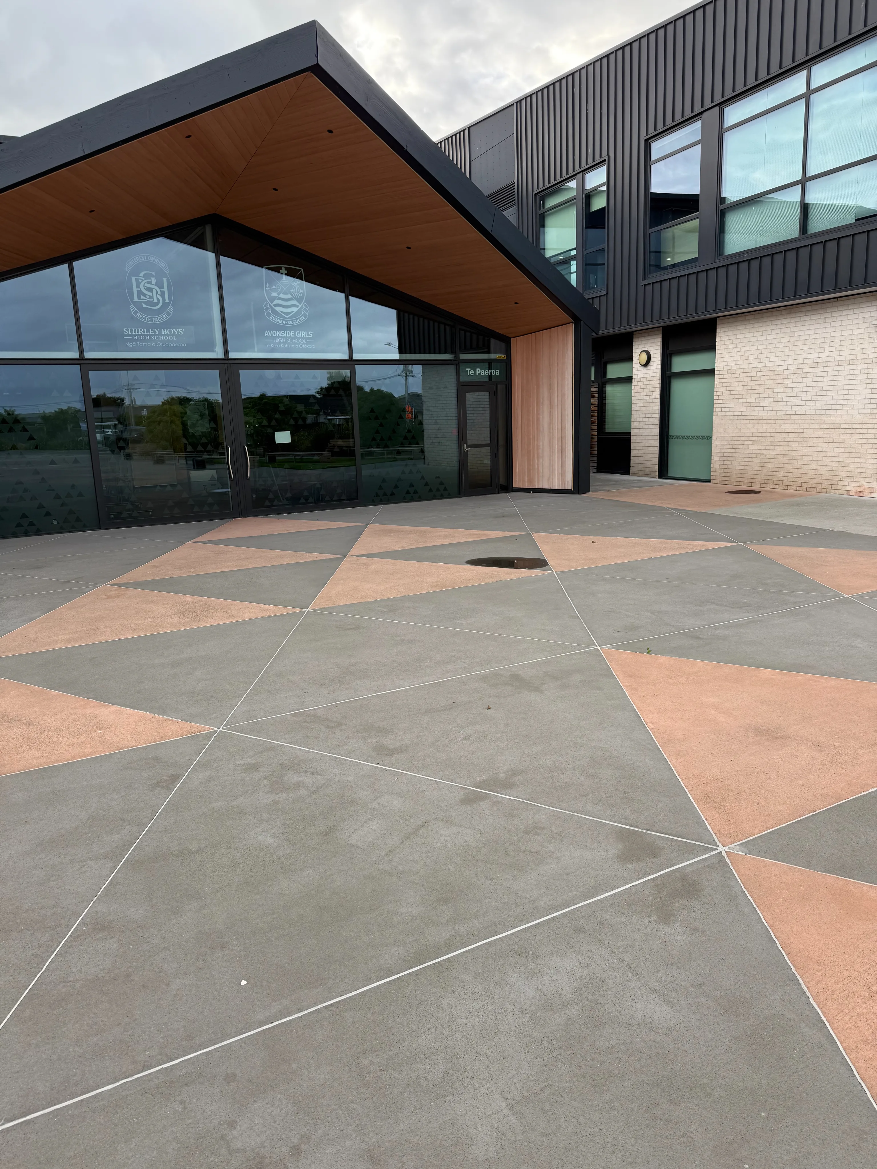 Decorative coloured concrete project