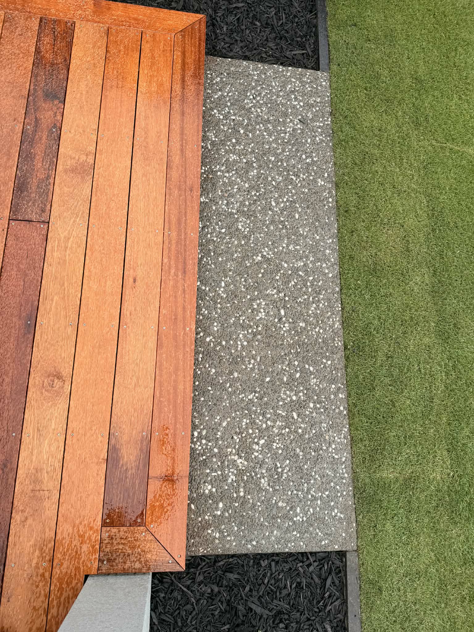 Exposed aggregate concrete project